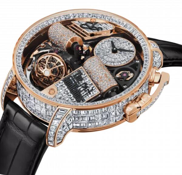 Replica Jacob and Co OPERA GODFATHER FULL BAGUETTE DIAMONDS ON CASE Watch OP820.40.AA.AA.ABALA